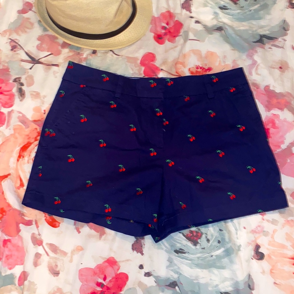 Navy blue cherry khaki shorts